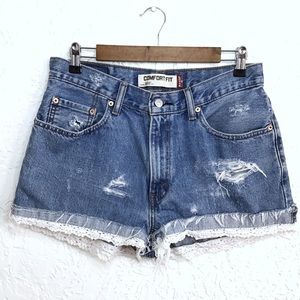 Levi's Shorts - Levi’s 506 comfort fit lace high waisted shorts 32 Levi's Shorts - Levi’s 506 comfort fit lace high waisted shorts 32